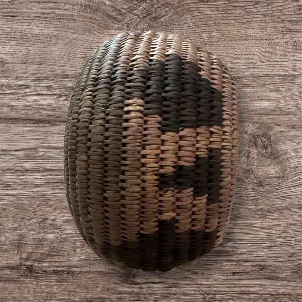 Vintage Native American 
HANDWOVEN COIL Southwest Lidded Basket‎ Jar OOAC - Picture 12 of 12